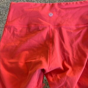 lululemon athletica Women's Bright Red Athletic capri / with inside small pocket